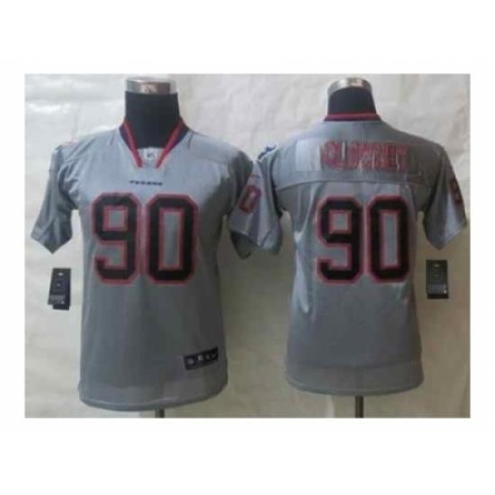 Nike Youth jerseys houston texans #90 clowney grey[lights out][clowney]
