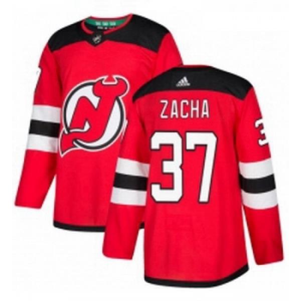 Youth Adidas New Jersey Devils 37 Pavel Zacha Authentic Red Home NHL Jersey