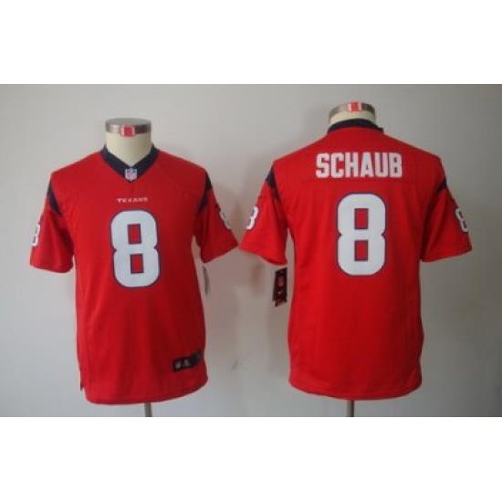 Nike Youth Houston Texans #8 Schaub Red Color[Youth Limited Jerseys]