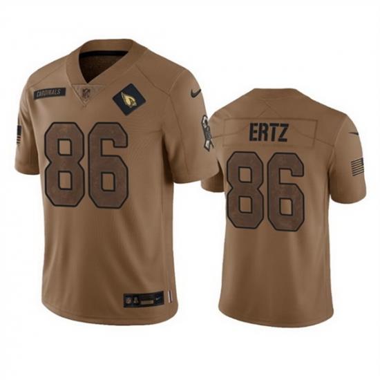 Men Arizona Cardinals 86 Zach Ertz 2023 Brown Salute To Service Limited Stitched Football Jersey