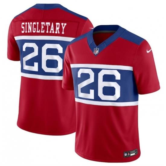 Youth New York Giants 26 Devin Singletary Century Red Alternate Vapor F U S E  Limited Stitched Football Jersey
