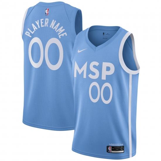 Men Women Youth Toddler Minnesota Timberwolves Light Blue Custom Nike NBA Stitched Jersey