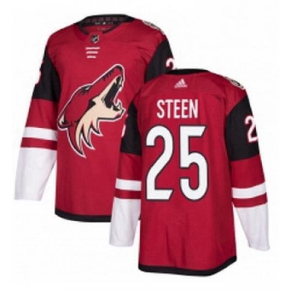 Youth Adidas Arizona Coyotes 25 Thomas Steen Authentic Burgundy Red Home NHL Jersey