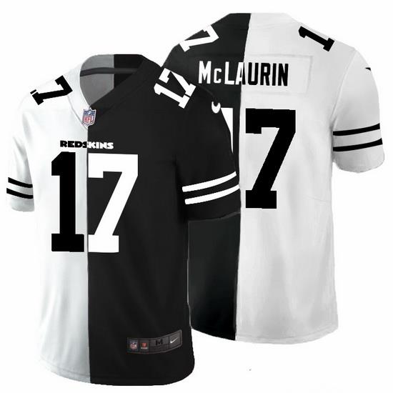 Washington Redskins 17 Terry McLaurin Men Black V White Peace Split Nike Vapor Untouchable Limited NFL Jersey