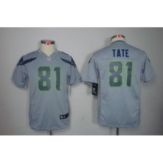 Youth Nike Seattle Seahawks #81 Golden Tate Grey Color[Youth Limited Jerseys]