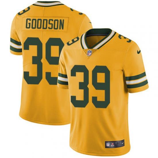 Nike Packers #39 Demetri Goodson Yellow Mens Stitched NFL Limited Rush Jersey