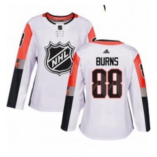 Womens Adidas San Jose Sharks 88 Brent Burns Authentic White 2018 All Star Pacific Division NHL Jersey