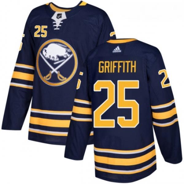 Youth Adidas Buffalo Sabres 25 Seth Griffith Premier Navy Blue Home NHL Jersey