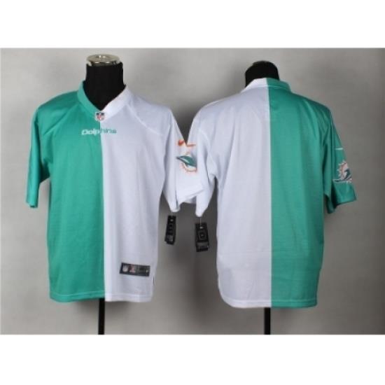 Nike Miami Dolphins blank green white Elite Split NFL Jersey