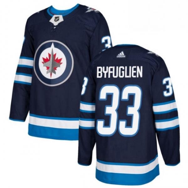 Youth Adidas Winnipeg Jets 33 Dustin Byfuglien Premier Navy Blue Home NHL Jersey