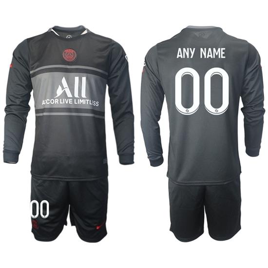 Men Paris Saint Germain Long Sleeve Soccer Jerseys 500 Customized