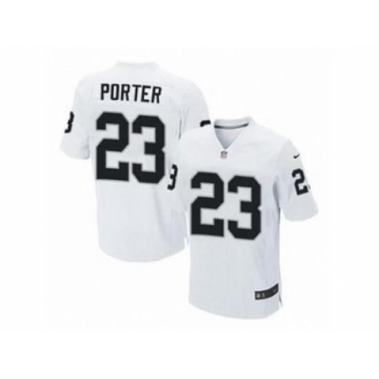 Nike Oakland Raiders 23 Tracy Porter White Elite NFL Jersey