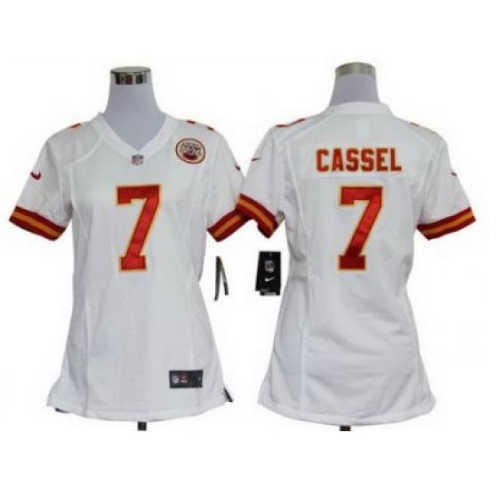 Women Nike Kansas City Chiefs 7# Matt Cassel White Nike NFL Jerseys