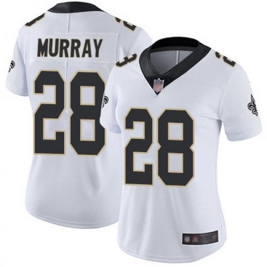 Saints 28 Latavius Murray White Womens Stitched Football Vapor Untouchable Limited Jersey
