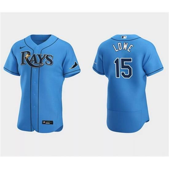 Men Tampa Bay Rays 15 Josh LoWe Light Blue Flex Base Stitched Jersey