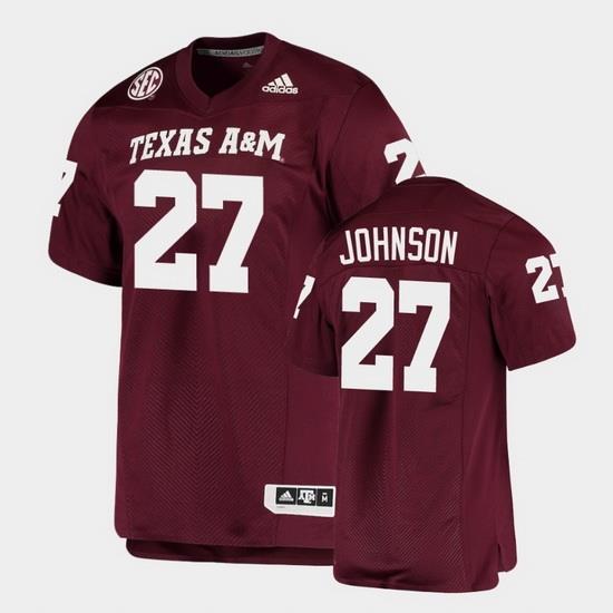Men Texas A&M Aggies Antonio Johnson Alumni Football Game Maroon Jersey