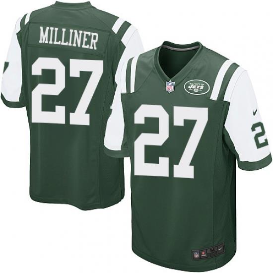Youth Nike NeW York Jets #27 Dee Milliner Elite Green Team Color NFL Jersey