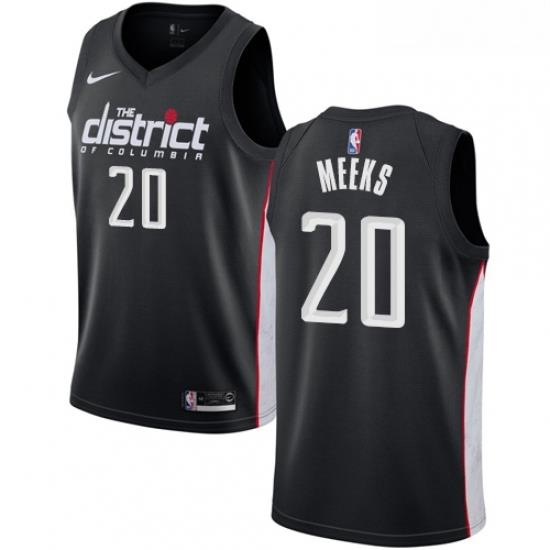 Youth Nike Washington Wizards 20 Jodie Meeks Swingman Black NBA Jersey City Edition