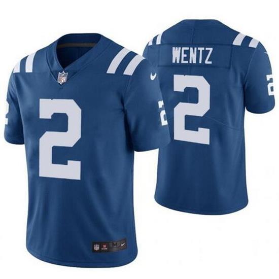 Youth Indianapolis Colts 2 Carson Wentz Blue Vapor Untouchable Limited Stitched Football Jersey