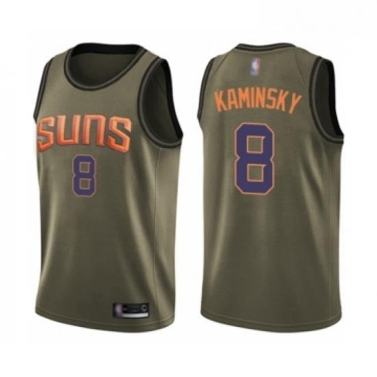 Youth Phoenix Suns 8 Frank Kaminsky Swingman Green Salute to Service Basketball Jersey