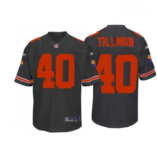 Reebok Arizona Cardinals 40 Pat Tillman Black Premier EQT ThroWback NFL Jersey