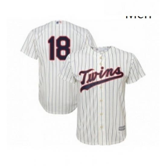 Mens Minnesota Twins 18 Mitch Garver Replica Cream Alternate Cool Base Baseball Jersey