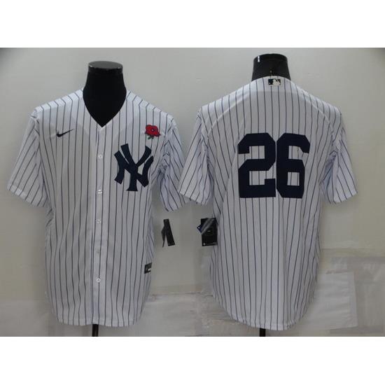Men NeW York Yankees 26 DJ LeMahieu White Cool Base Stitched Baseball Jerseys