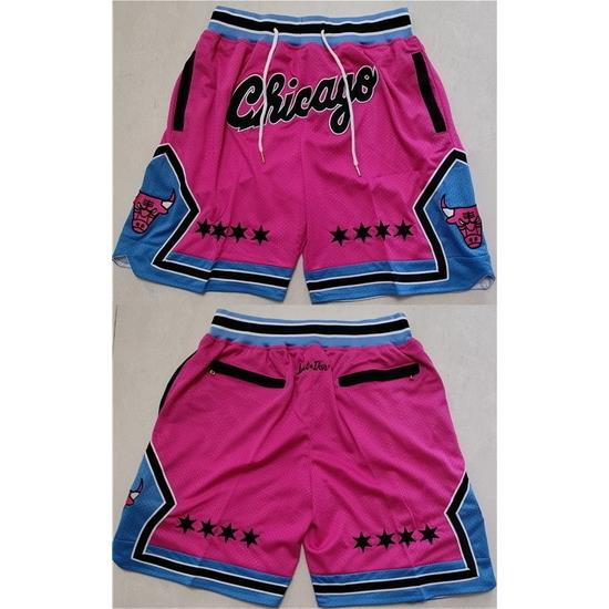 Men Chicago Bulls Pink Shorts  28Run Small 29