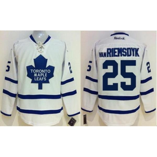 Maple Leafs #25 James Van Riemsdyk White Stitched NHL Jersey