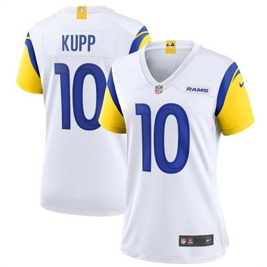 Women Los Angeles Rams 10 Cooper Kupp White Vapor Untouchable Limited Stitched Jersey