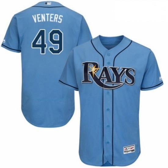 Mens Majestic Tampa Bay Rays 49 Jonny Venters Columbia Alternate Flex Base Authentic Collection MLB Jersey