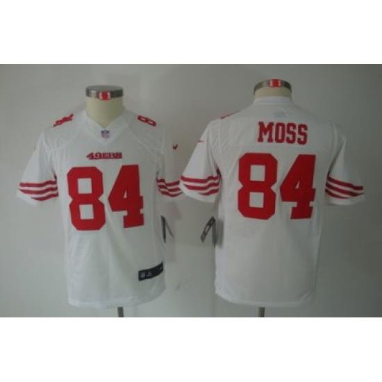 Youth Nike San Francisco 49ers 84 Randy Moss White Limited Jerseys