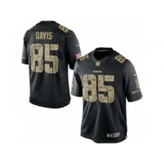 Nike San Francisco 49ers 85 Vernon Davis Black Limited Salute To Service NFL Jersey