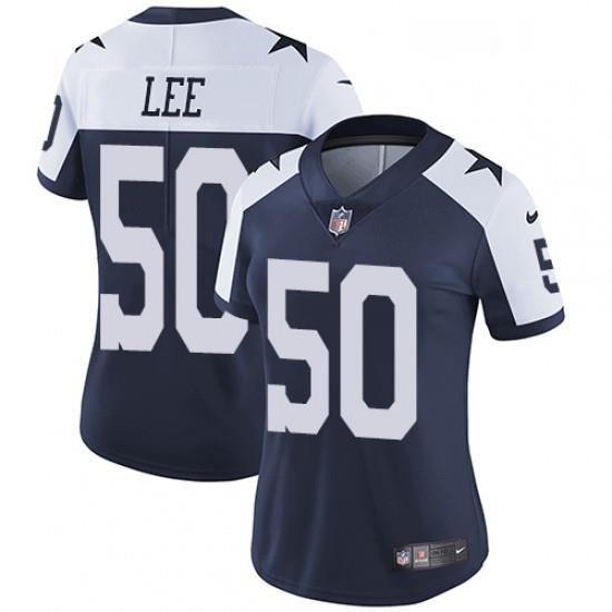 Womens Nike Dallas Cowboys 50 Sean Lee Navy Blue Throwback Alternate Vapor Untouchable Limited Player NFL Jersey