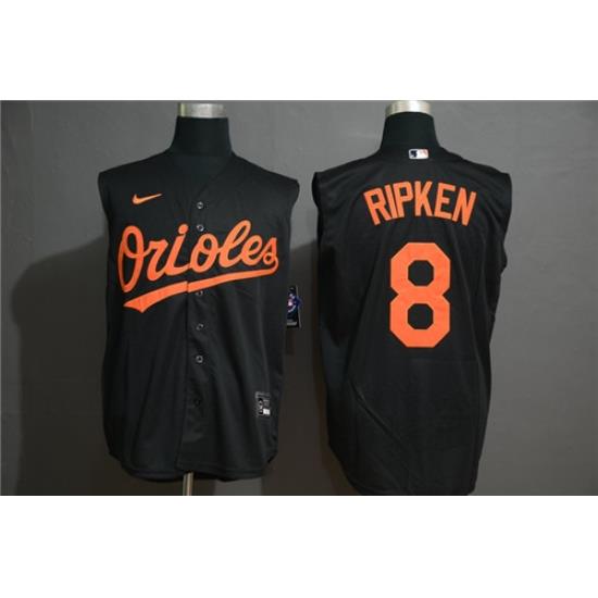 Orioles 8 Cal Ripken Jr Navy Nike Cool Base Sleeveless Jersey
