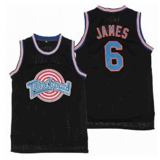 Tune Squad Space Movie jersey Black 6 Lebron James