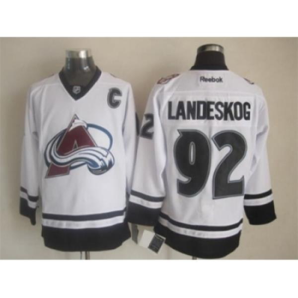 NHL Colorado Avalanche #92 Gabriel Landeskog white-black jerseys
