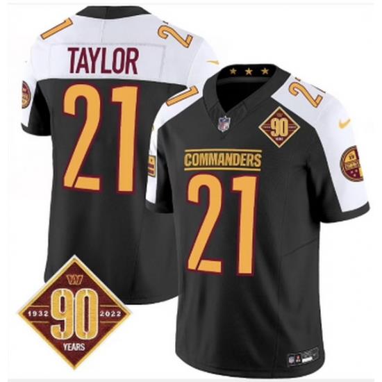 Men Washington Commanders 21 Sean Taylor Black White Limited Stitched Football Jersey