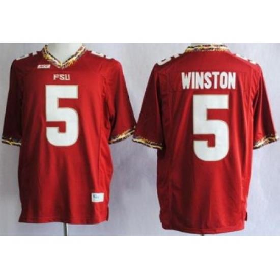 Florida State Seminoles FSU 5 Jameis Winston Red NCAA Jerseys