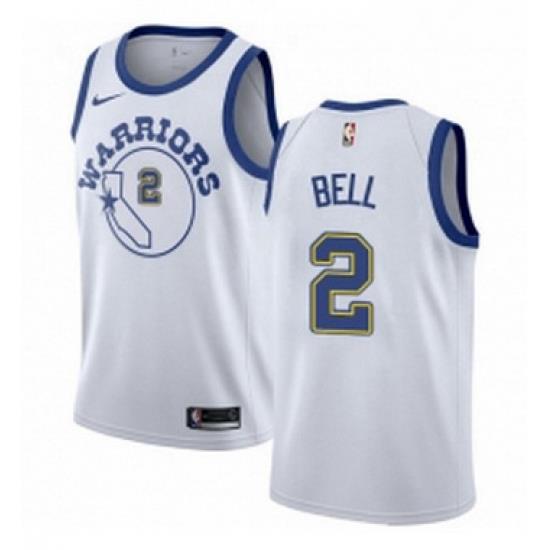 Youth Nike Golden State Warriors 2 Jordan Bell Authentic White Hardwood Classics NBA Jersey