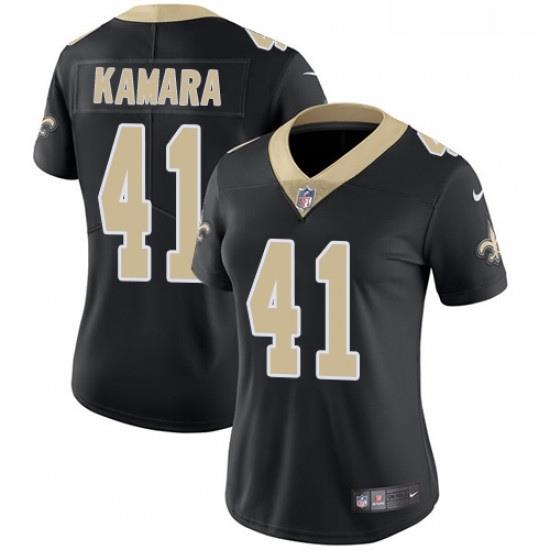 Womens Nike New Orleans Saints 41 Alvin Kamara Black Team Color Vapor Untouchable Limited Player NFL Jersey