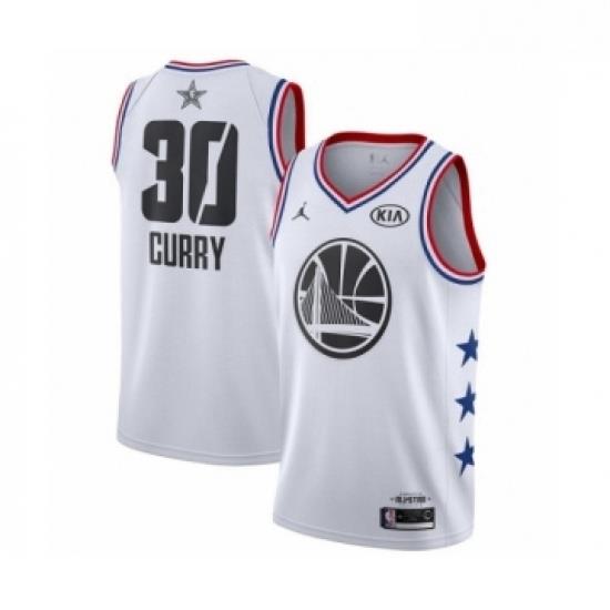 Womens Jordan Golden State Warriors 30 Stephen Curry Swingman White 2019 All Star Game Basketball Jersey
