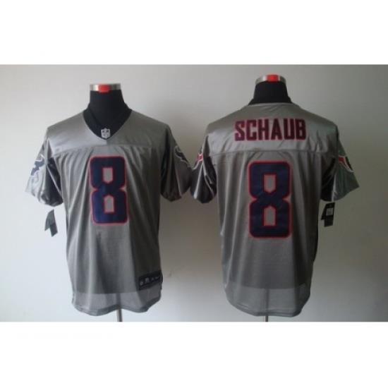 Nike Houston Texans 8 Matt Schaub Grey Elite Shadow NFL Jersey