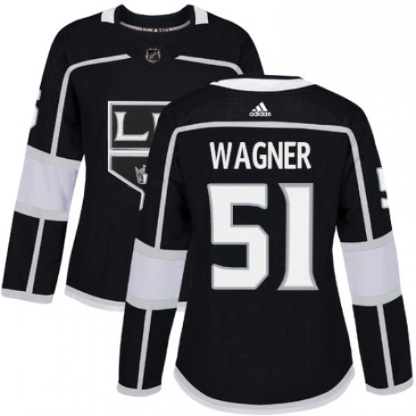 Womens Adidas Los Angeles Kings 51 Austin Wagner Authentic Black Home NHL Jersey