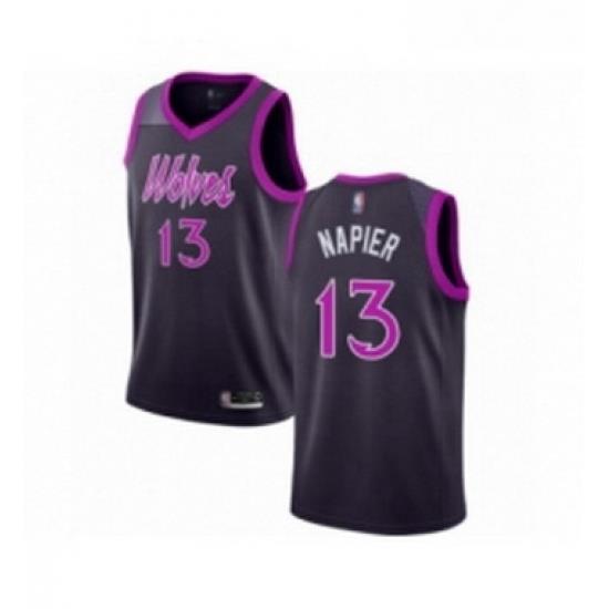 Womens Minnesota Timberwolves 13 Shabazz Napier Swingman Purple Basketball Jersey City Edition