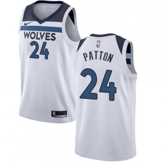 Womens Nike Minnesota Timberwolves 24 Justin Patton Authentic White NBA Jersey Association Edition