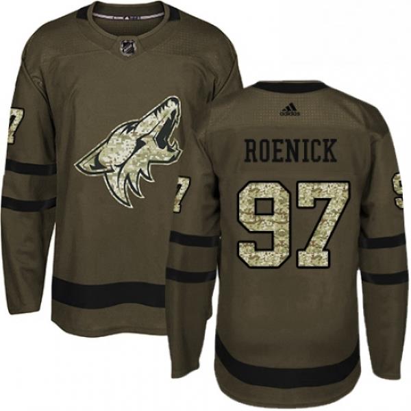 Youth Adidas Arizona Coyotes 97 Jeremy Roenick Premier Green Salute to Service NHL Jersey
