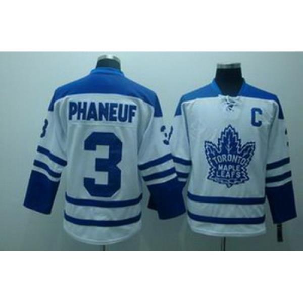 KIDS Toronto Maple Leafs 3 Phaneuf white Jerseys C patch