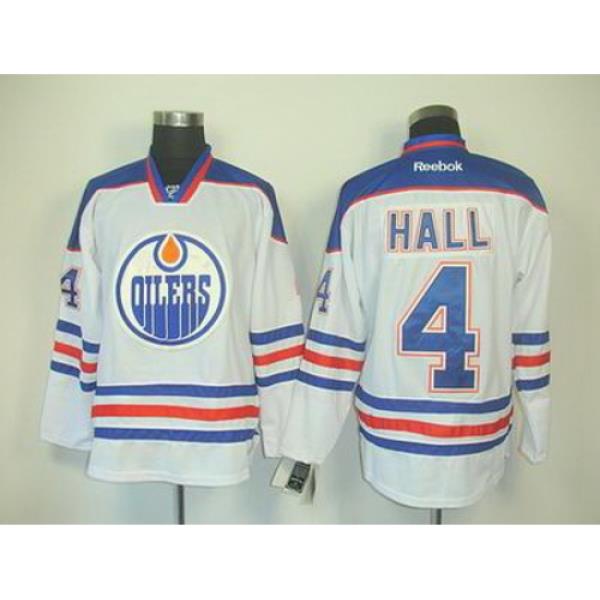 Youth Edmonton Oilers #4 Taylor Hall white Jerseys