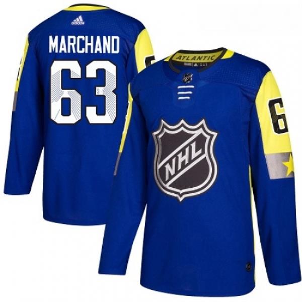 Youth Adidas Boston Bruins 63 Brad Marchand Authentic Royal Blue 2018 All Star Atlantic Division NHL Jersey